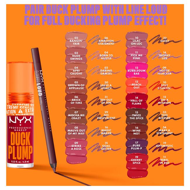 NYX Professional Makeup Duck Plump Lip Plumping Laquer Lipgloss 9 Strike A Rose