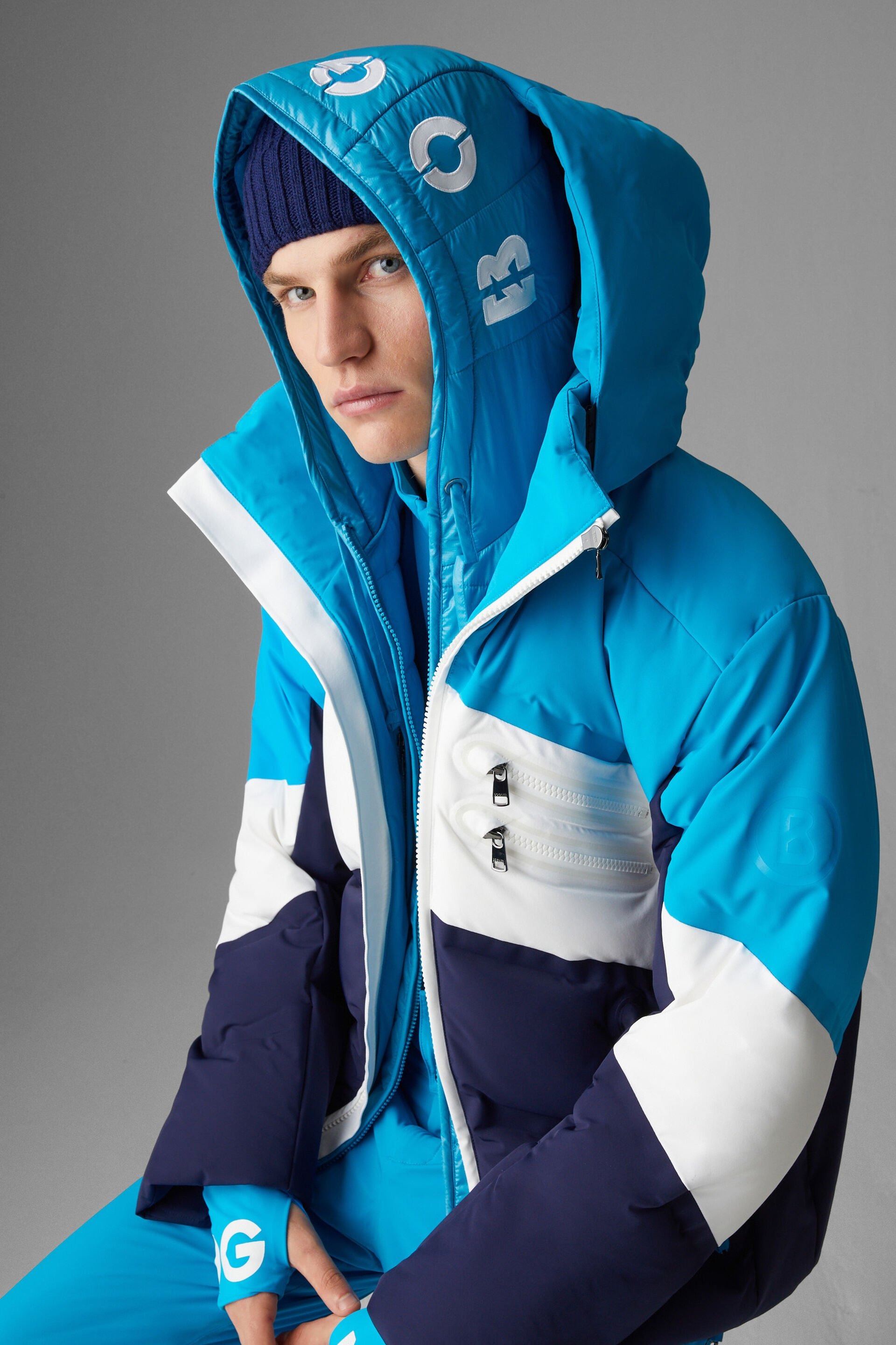 Amon Ski Jacket Herre 456/Blue/White