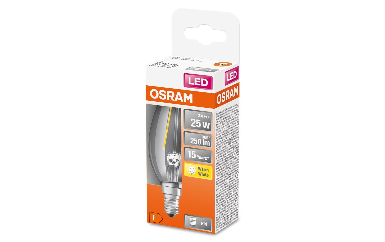 Lampe Star Filament, 2.5W, E14, WarmweissLED-Leuchtmittel
