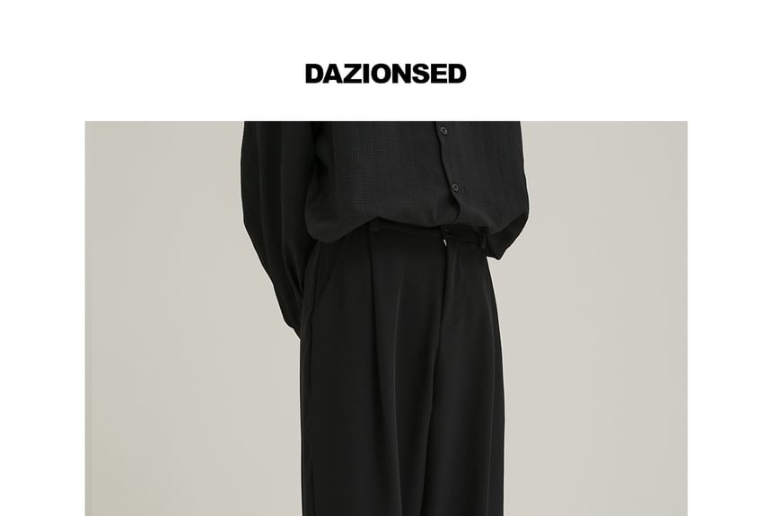 DAZO Studios - Mid Rise Plain Wide Leg Dress Pants