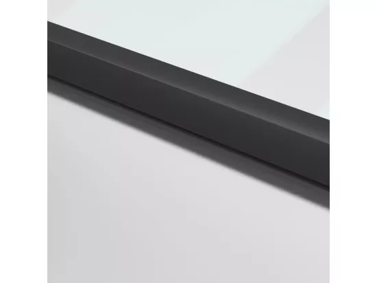 Porte intérieure mince noir 83x201,5 cm verre trempé aluminium