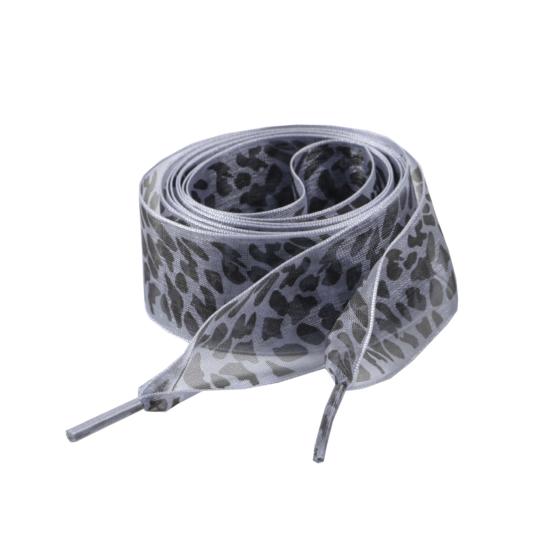 (1 Paar) 120cm Organza Schnürsenkel Fashion Schuhbändel Leopard Muster - Blau / Schwarz