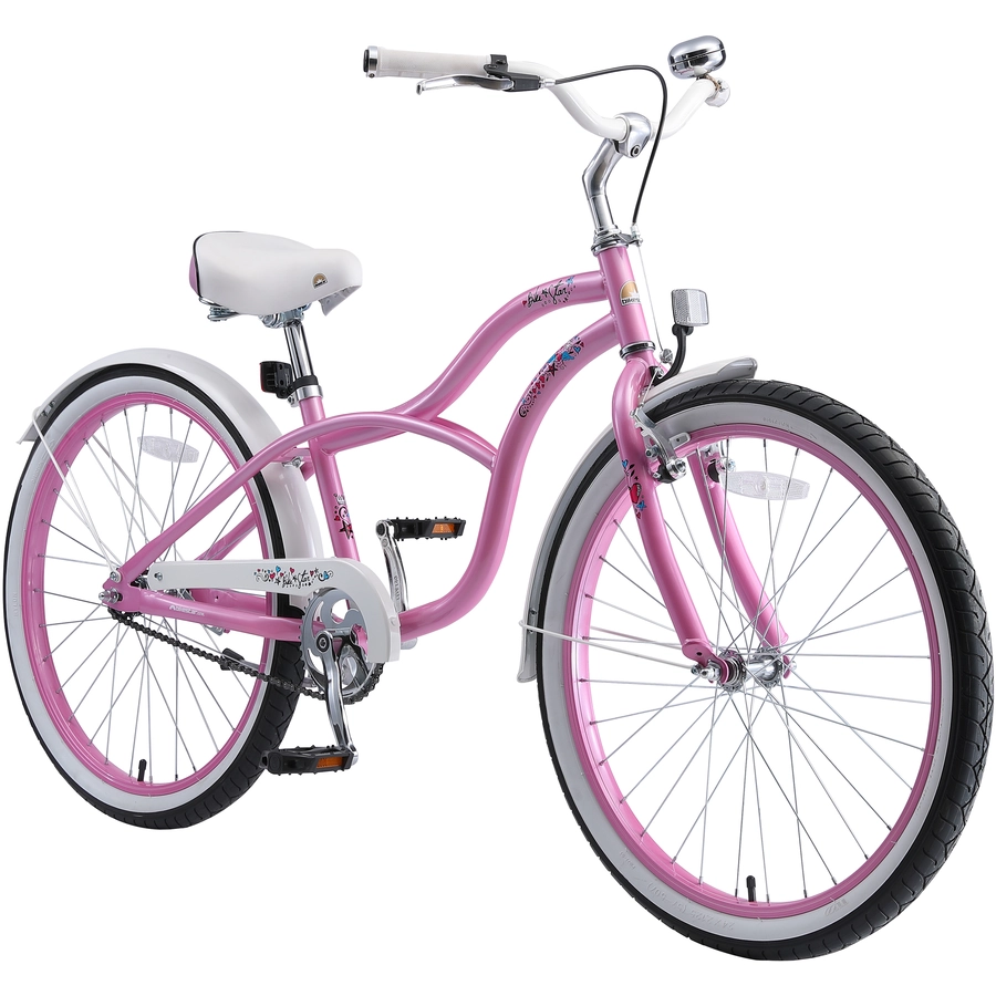 Bikestar Kinderrad 24 Zoll Cruiser pink