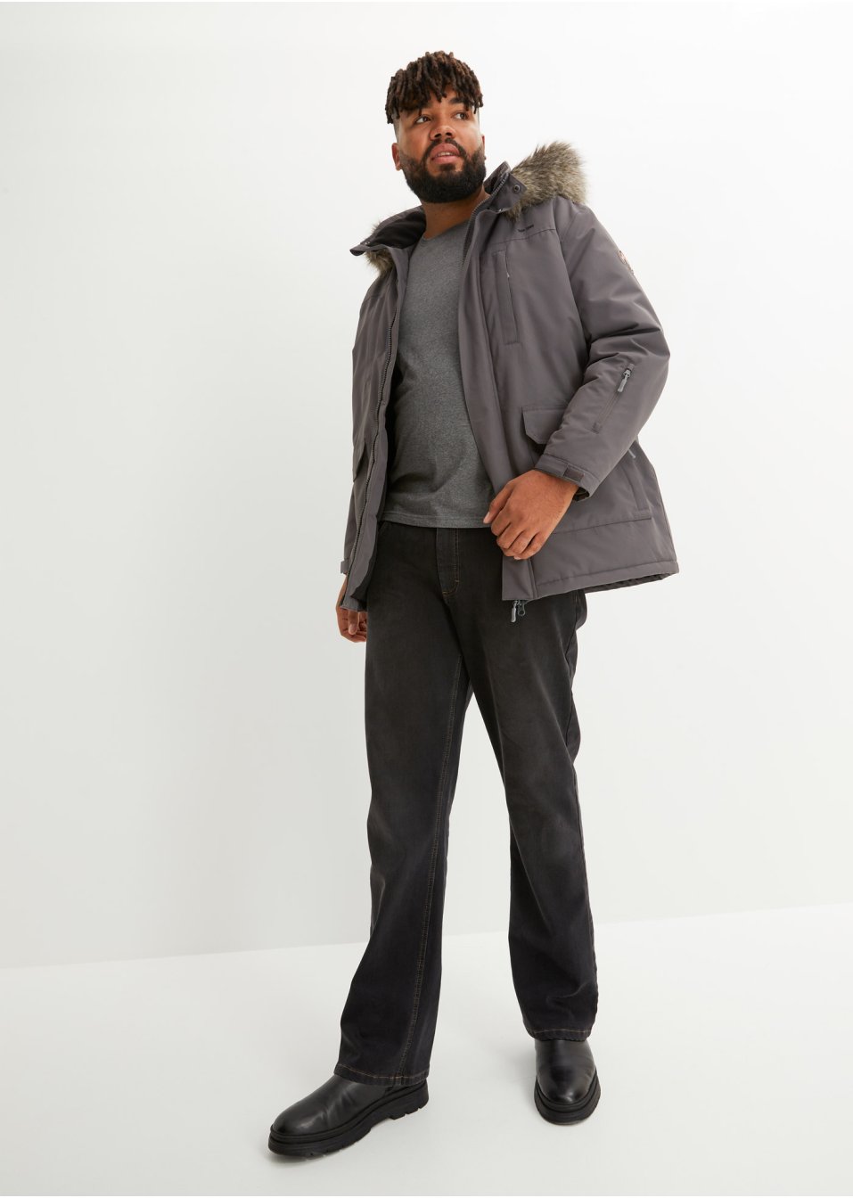 Parka technique hybride, intérieur matelassé