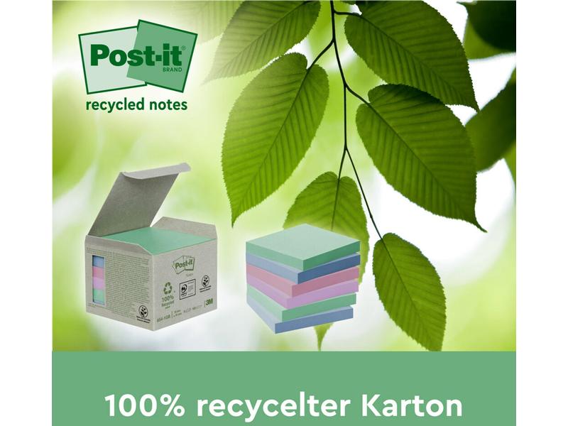 Post-it Notizzettel Recycling Notes 38 x 51  mm Post-it Recycling Notes in verschiedenen Farben