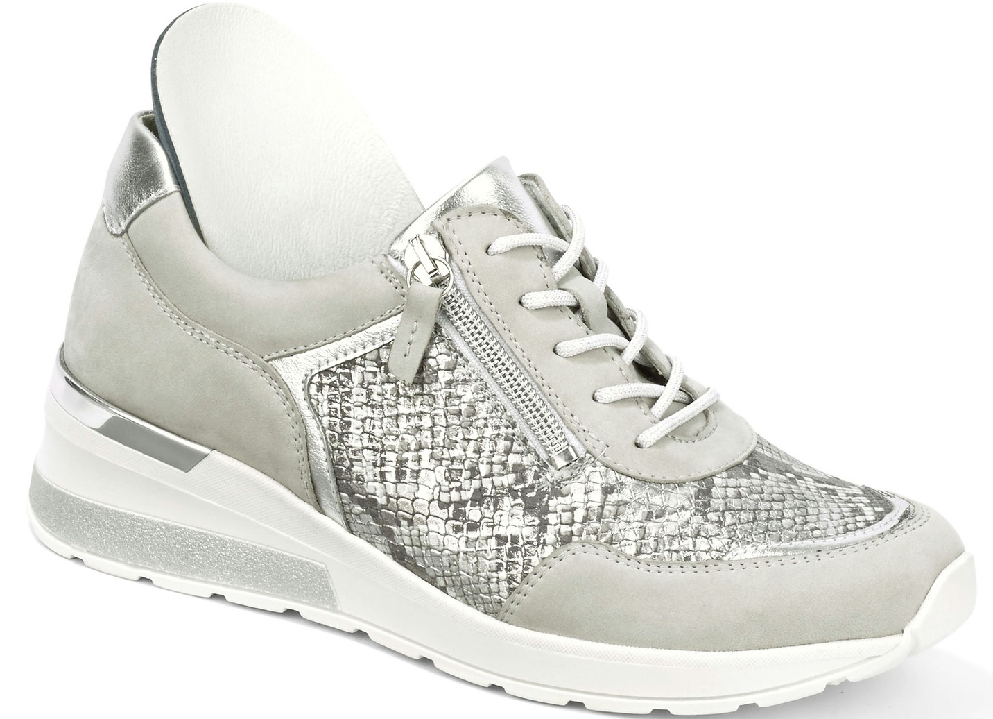 Waldläufer Schnürschuh aus interessantem Materialmix