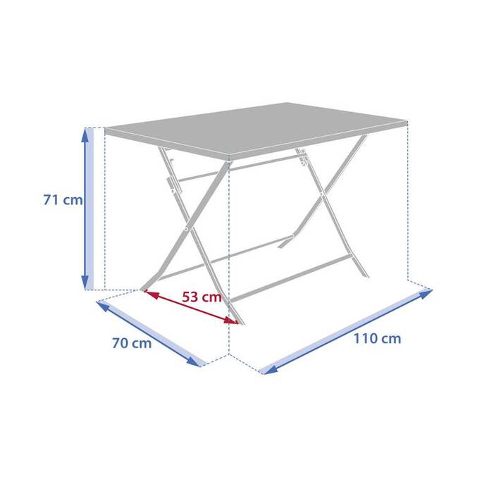 Table de balcon pliante GREENSBORO Acajou
