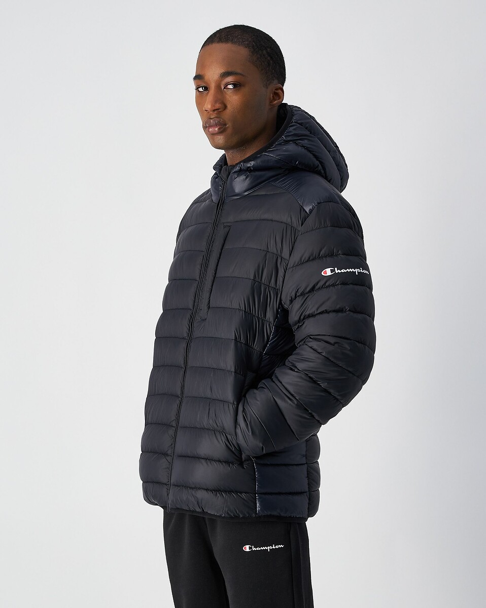 CHAMPION<br>Jaqueta curta de plumas com capuz