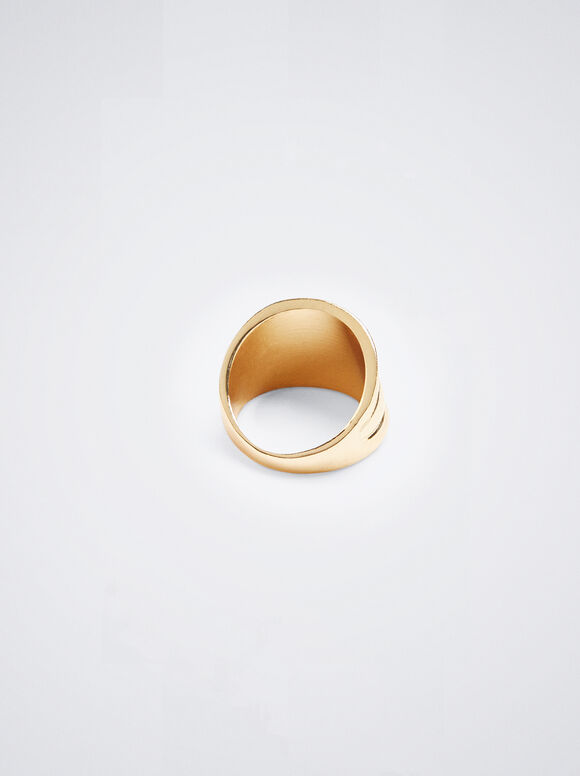 Anillo Ancho Dorado - Dorado