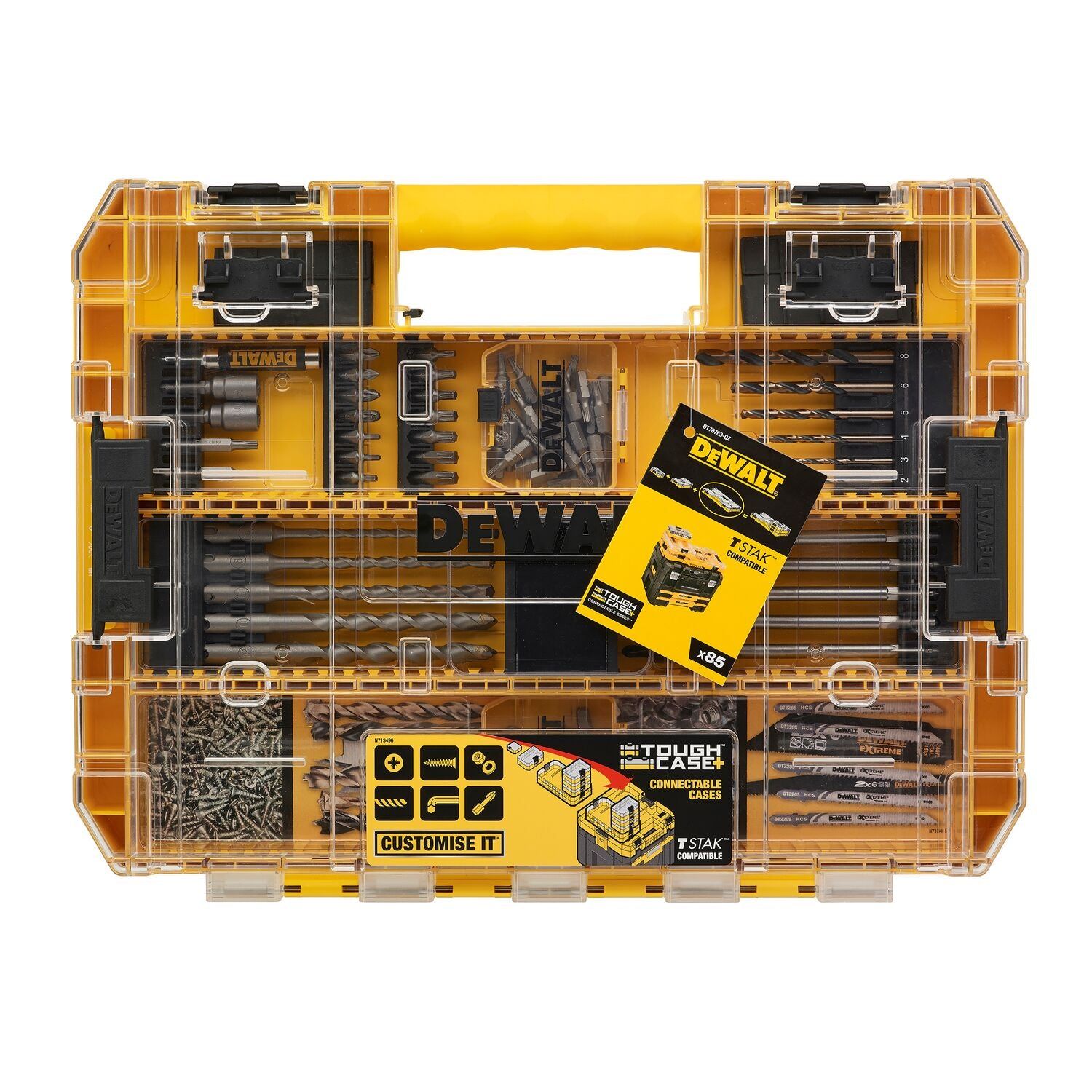 DeWALT DT70763 85-delige SDS-Plus boor- en schroefbitset in TOUGH CASE