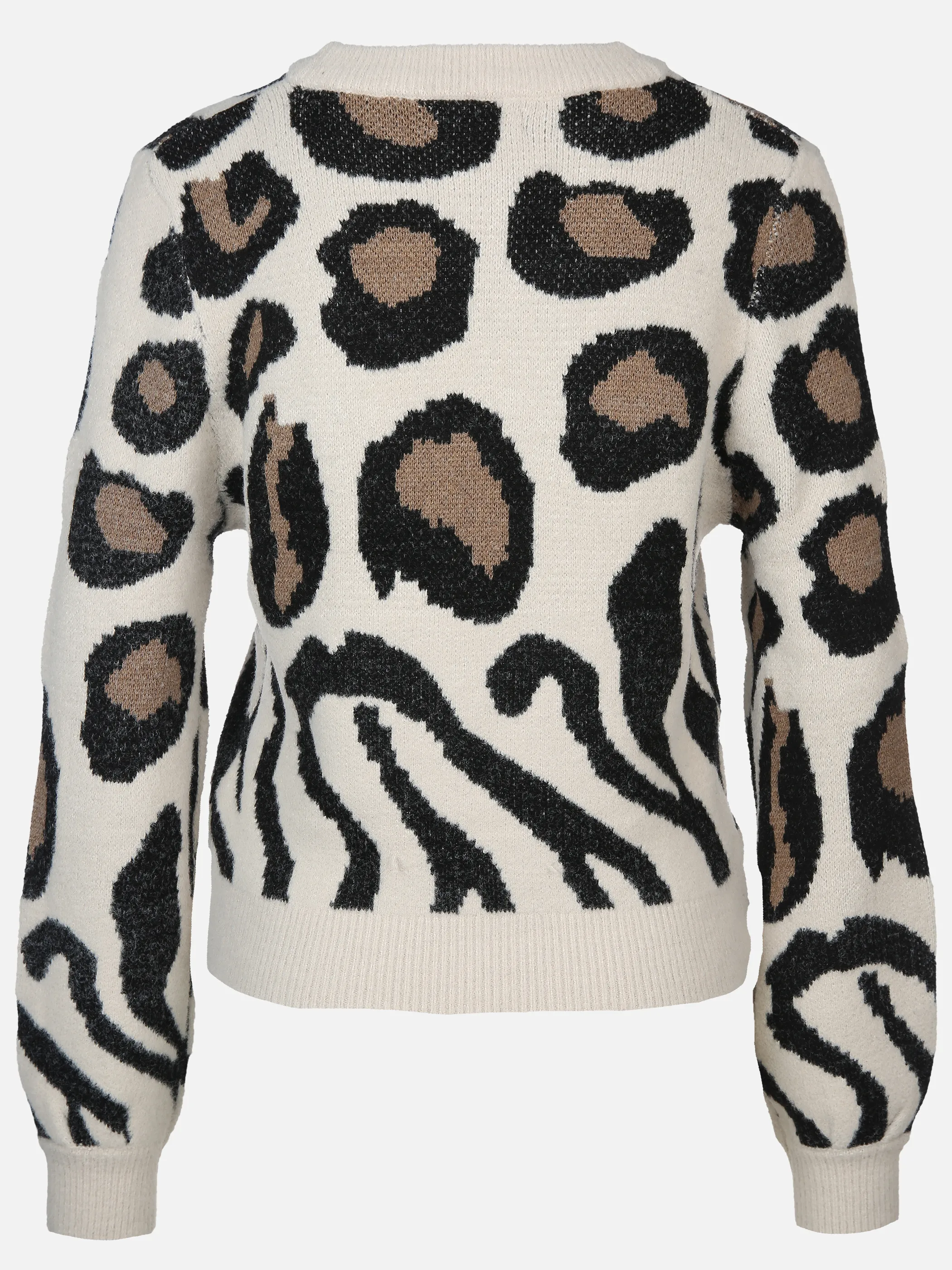 Damen Pullover mit abstraktem Leoprint