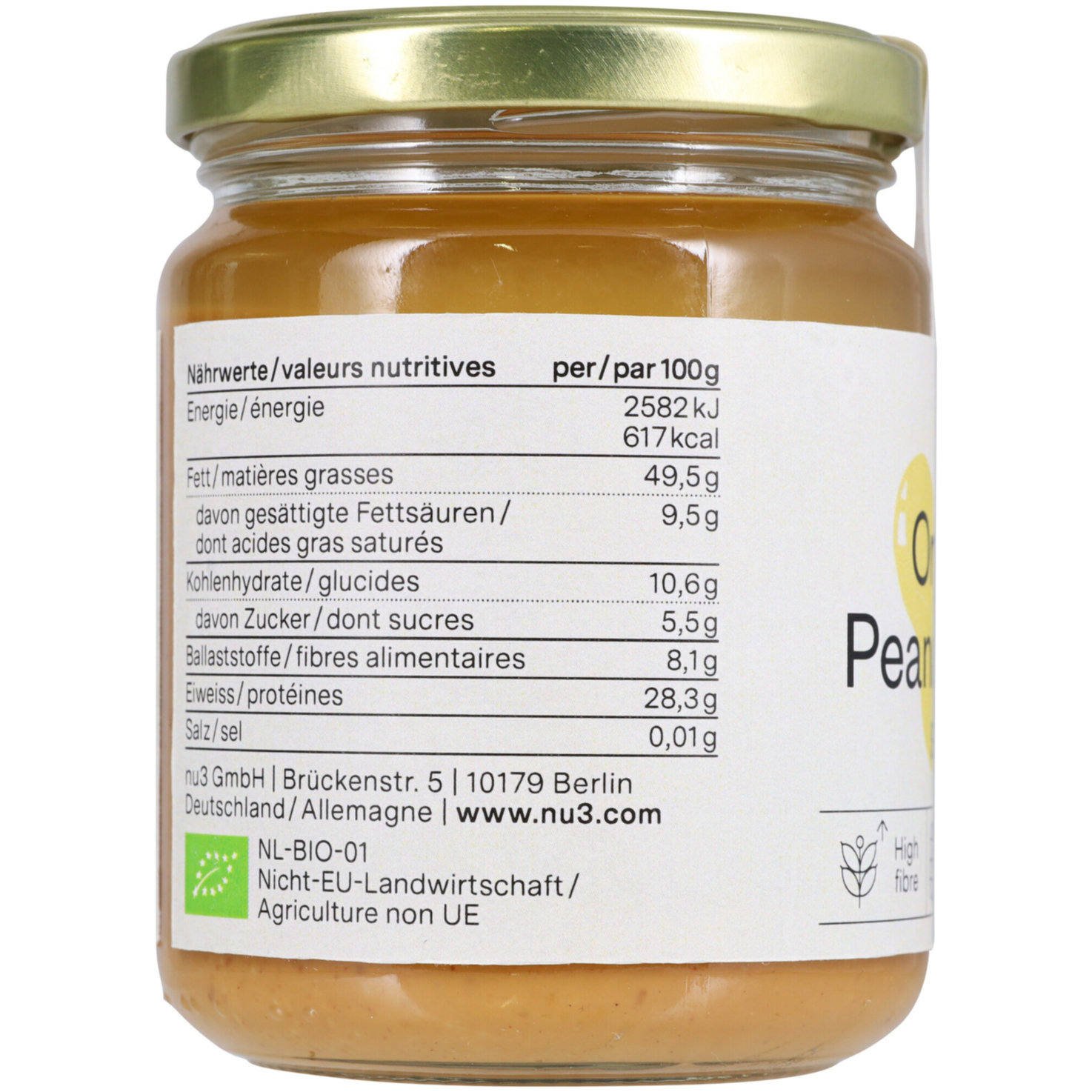 nu3 Bio Peanut Butter smooth