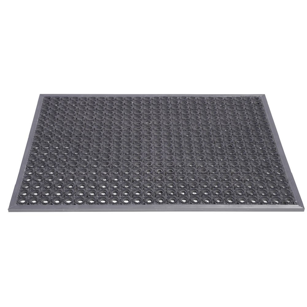 Tapis d'entrée caillebotis en pvc noir