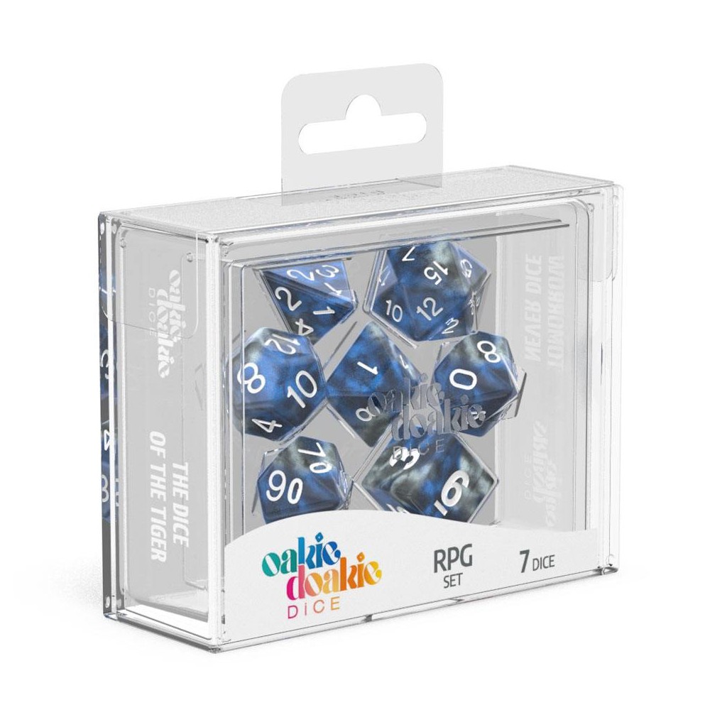 Oakie Doakie Dice dés RPG-Set Gemidice - Liquid Steel (7)