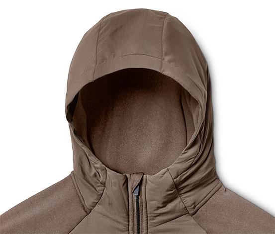Thermojacke mit Kapuze, braun