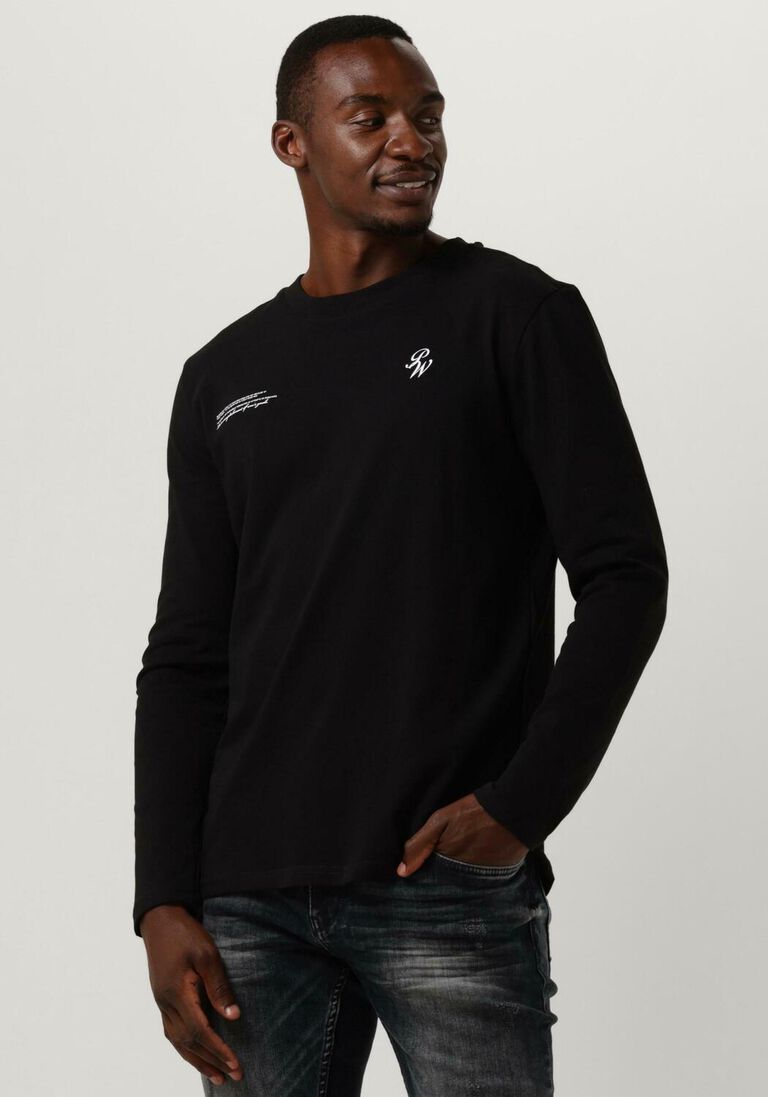 PUREWHITE zwarte purewhite  longsleeve with chest print