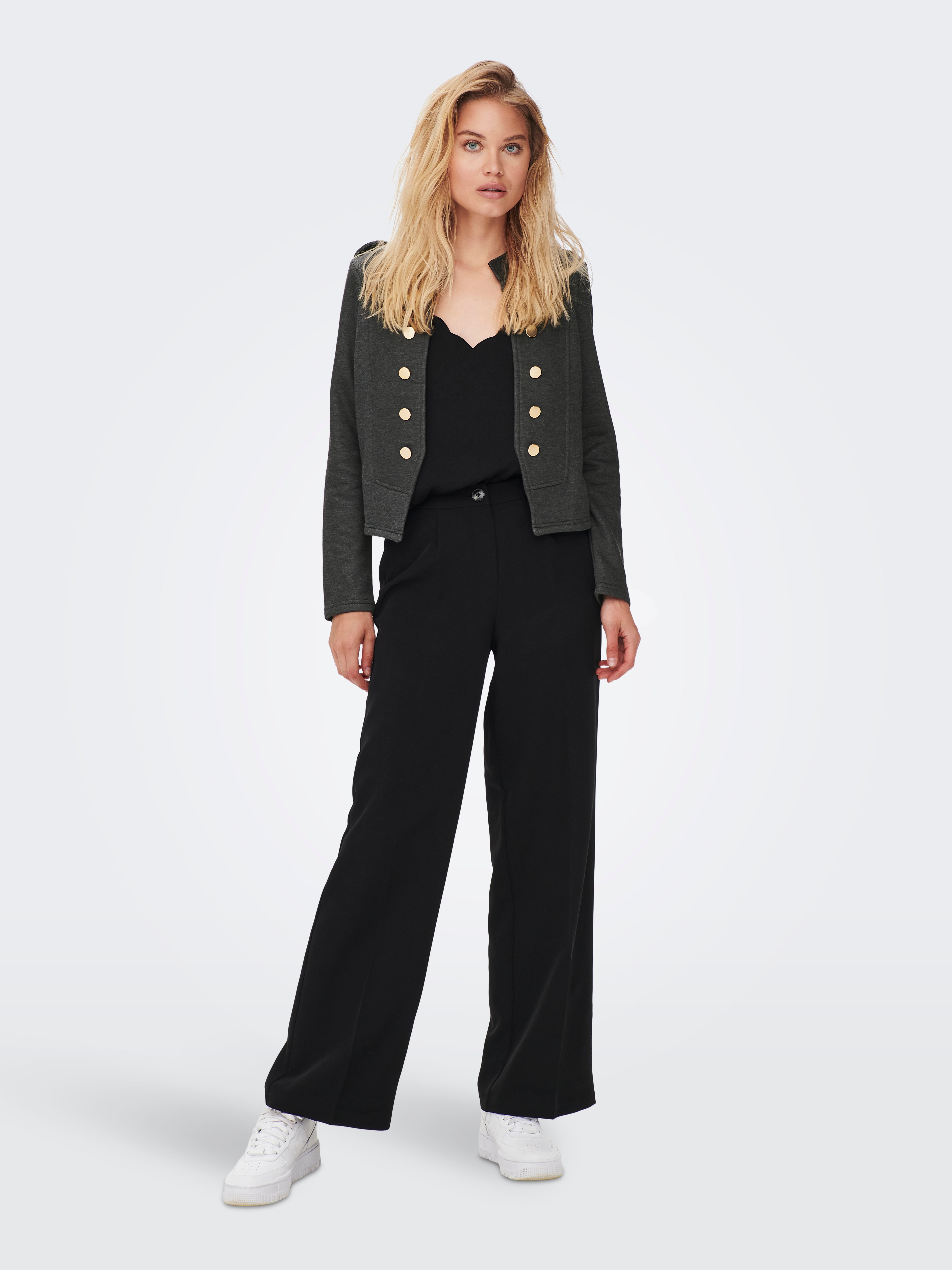 ONLANETTA Blazer Dark Grey Melange