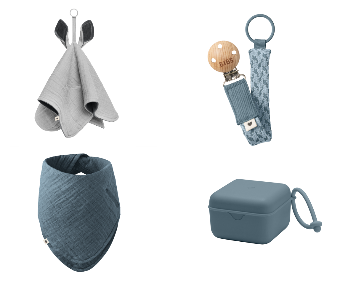 BIBS - Essentials Bundle - Sut Boks, Bandana, Sut Klips & Nusseklud