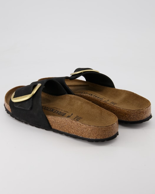 Birkenstock Madrid Big Buckle Pantoletten in Schwarz