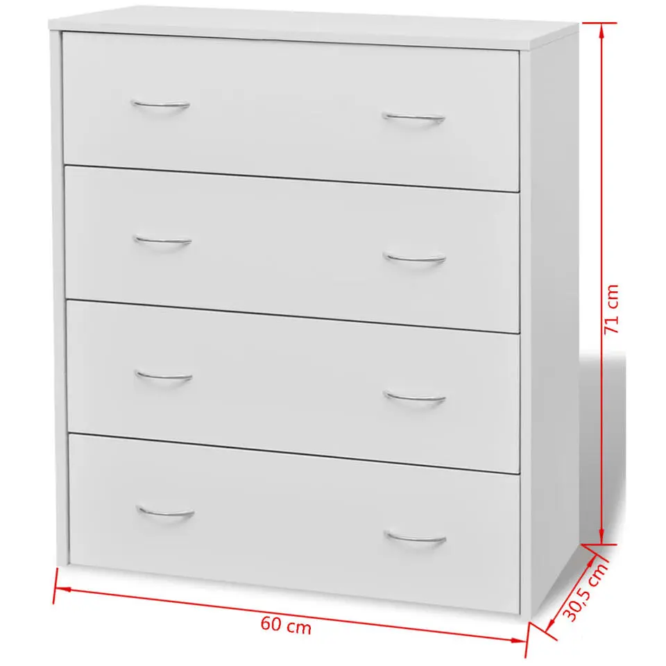 vidaXL - Dressoir - Wit - Hout