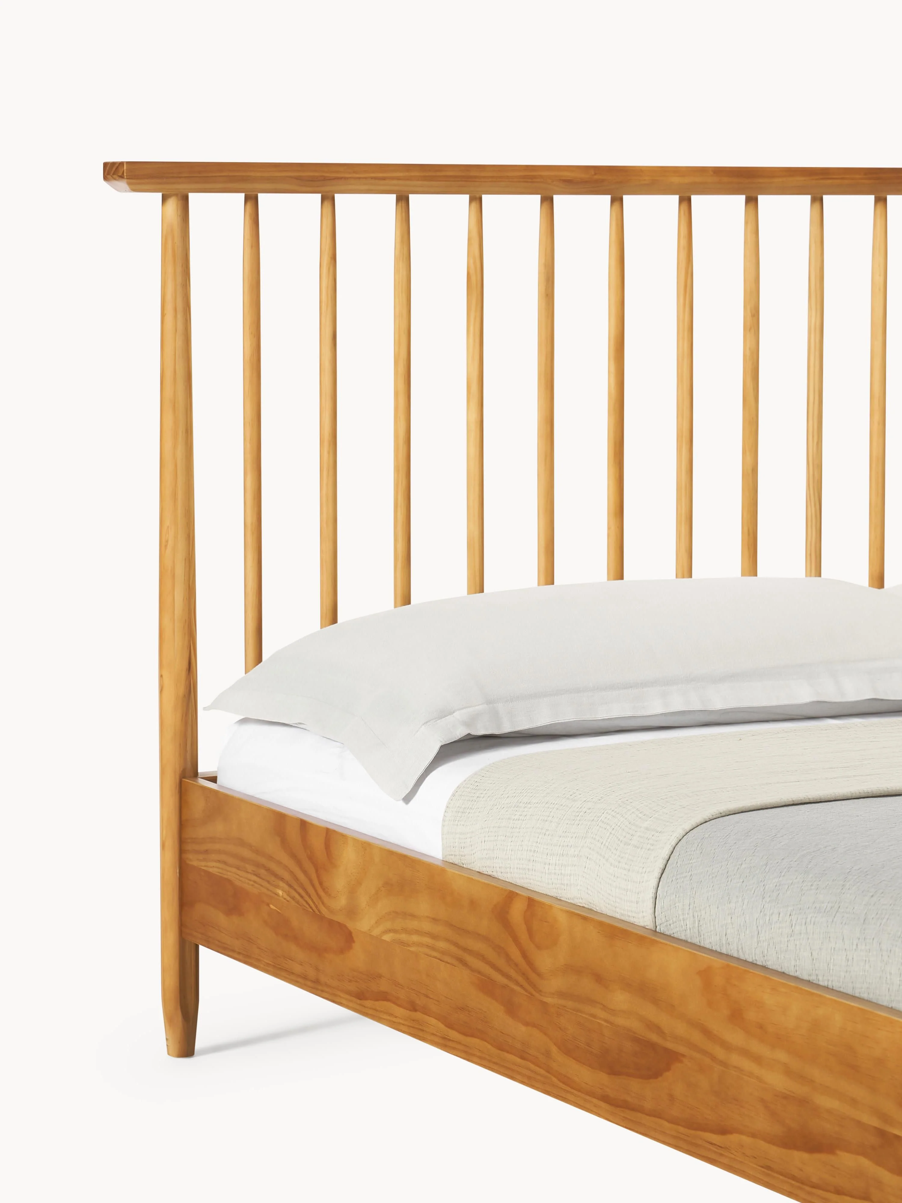 Houten bed Windsor met hoofdeinde van grenenhout