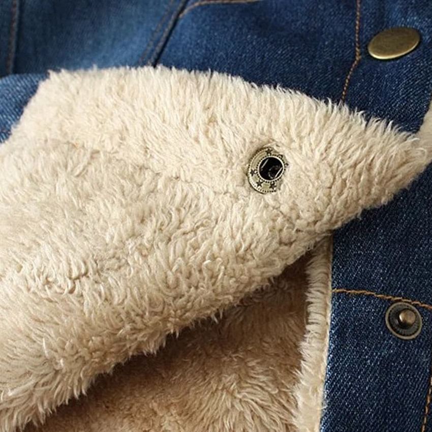 Angel Love - Fleecegevoerd denim vest met capuchon en knopen