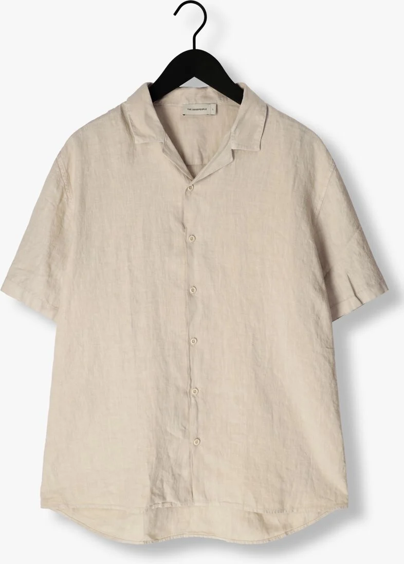 THE GOODPEOPLE beige the goodpeople casual overhemd sun