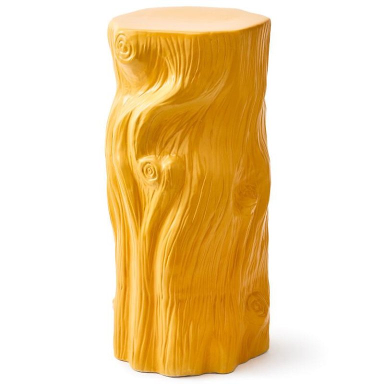 POLSPOTTEN Tree Trunk bijzettafel geel