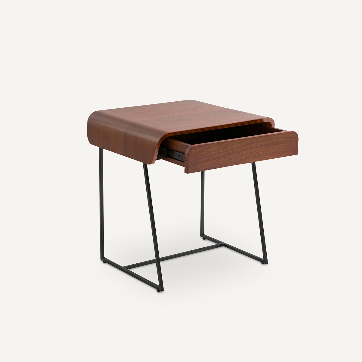 AM.PM<br>Mesa de cabeceira em folheado de nogueira, design Bardi E. Gallina