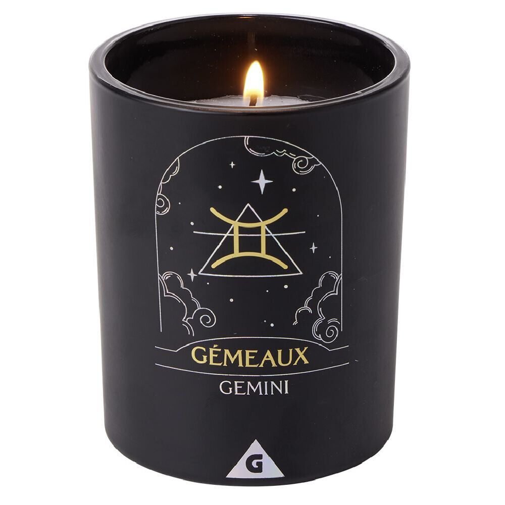 Bougie bijou argenté signe astro Gémeaux senteur caramel beurre salé 36H