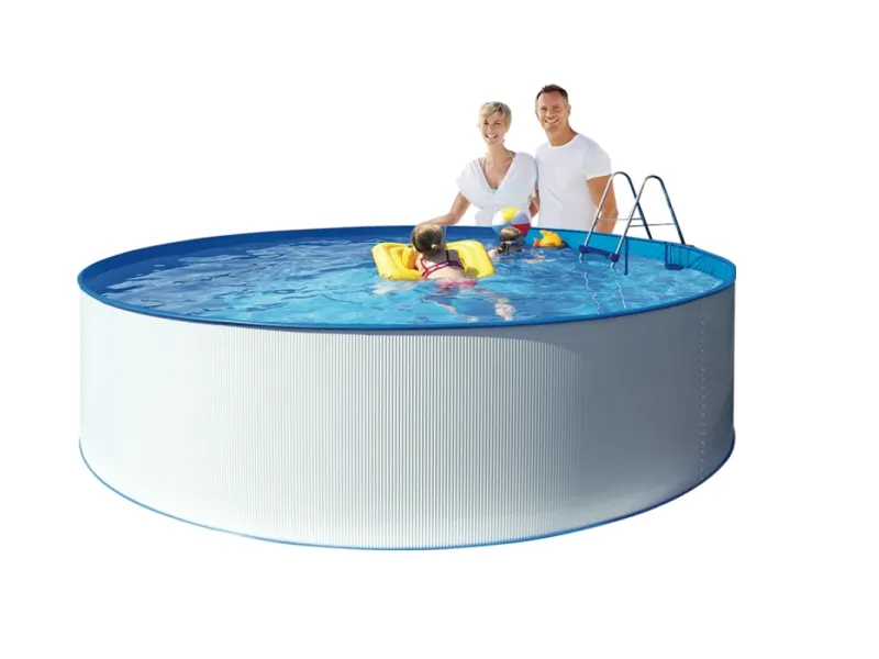 Kreta Family StålvægsPool - Ø350 x 90 cm - 8.150L - inkl skimmerpumpe og stige 8.150 L