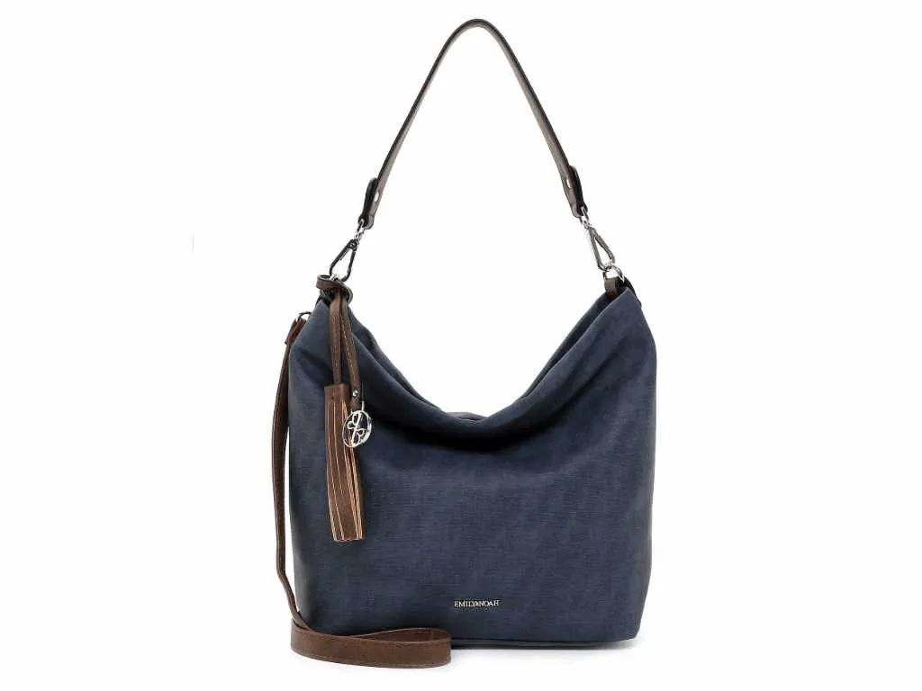 EMILY & NOAH Umhängetasche Blau Lederimitat  mit Bag in Bag
