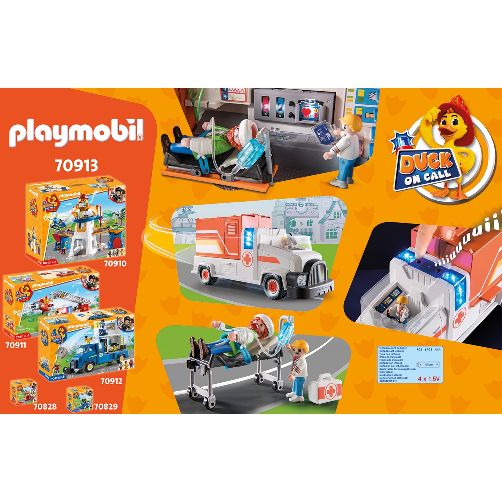 PLAYMOBIL Konstruktionsspielzeug DUCK ON CALL Notarzt Truck
