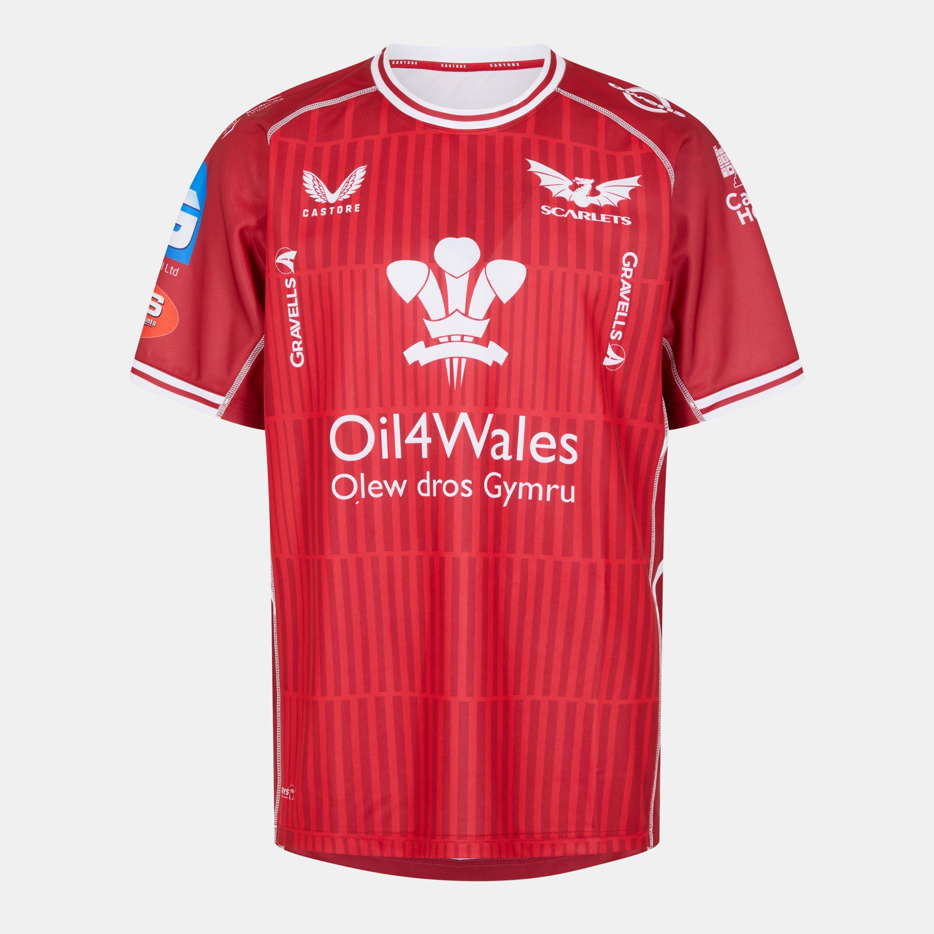 Castore Scarlets 2022 2023 Home Shirt Mens
