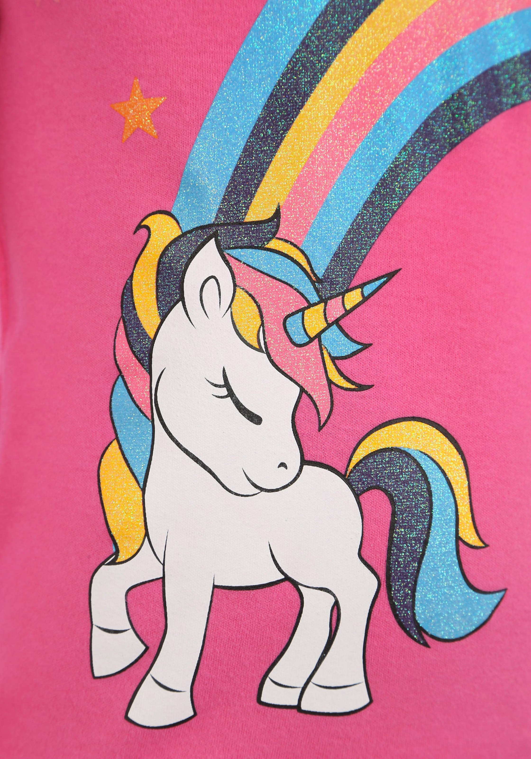 KIDSWORLD Langarmshirt »EINHORN Regenbogen«, Langarm,  Basic-Passform,  bedruckt,  aus Baumwolle
