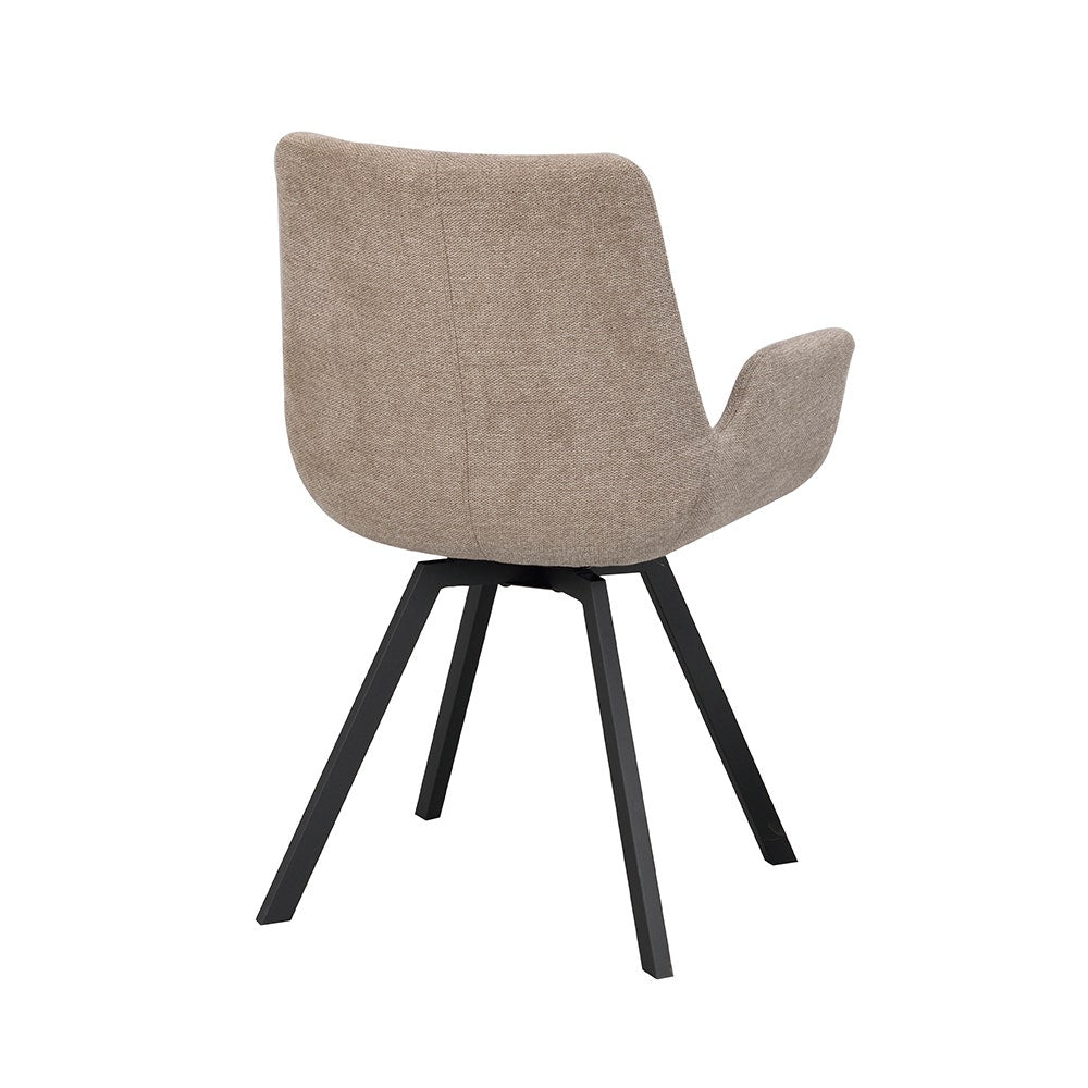 Rowico Home Norwell Draaibare Eetkamerstoel Beige - Met Armleuning