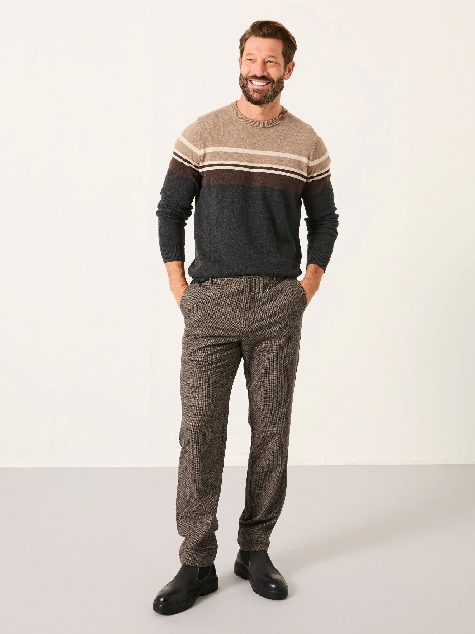 Bruin - FatFace Tailored Fit Wool Mix Trousers