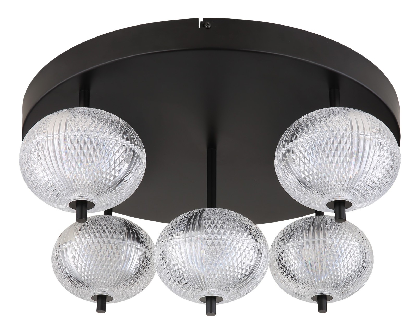 LED-Deckenleuchte - schwarz matt - 27 cm - Memoryfunktion