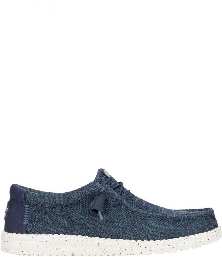Hey Dude HEYDUDE Wally Stretch Sox heren mocassin Donkerblauw