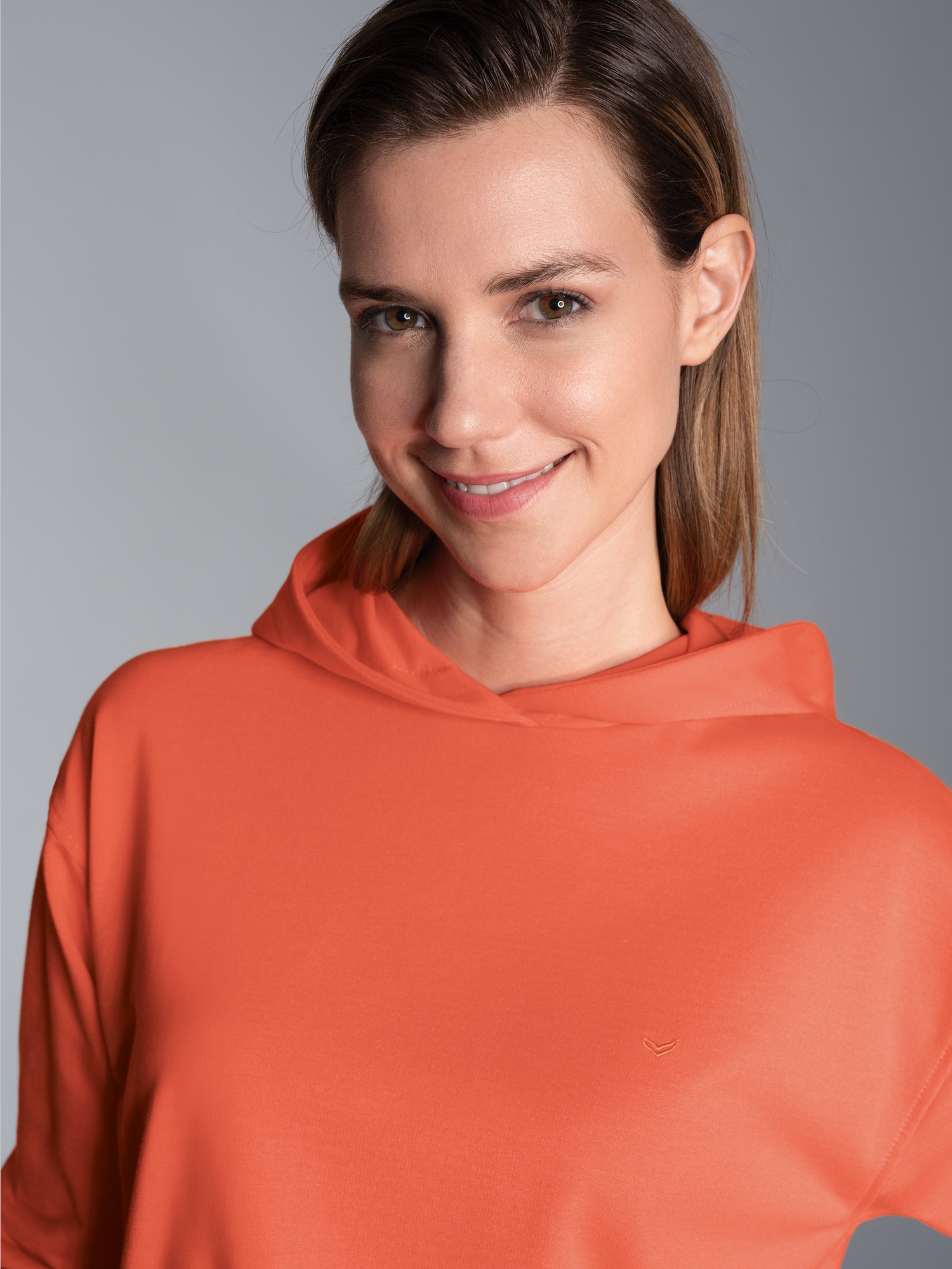 Dünner Oversize-Hoodie Peach