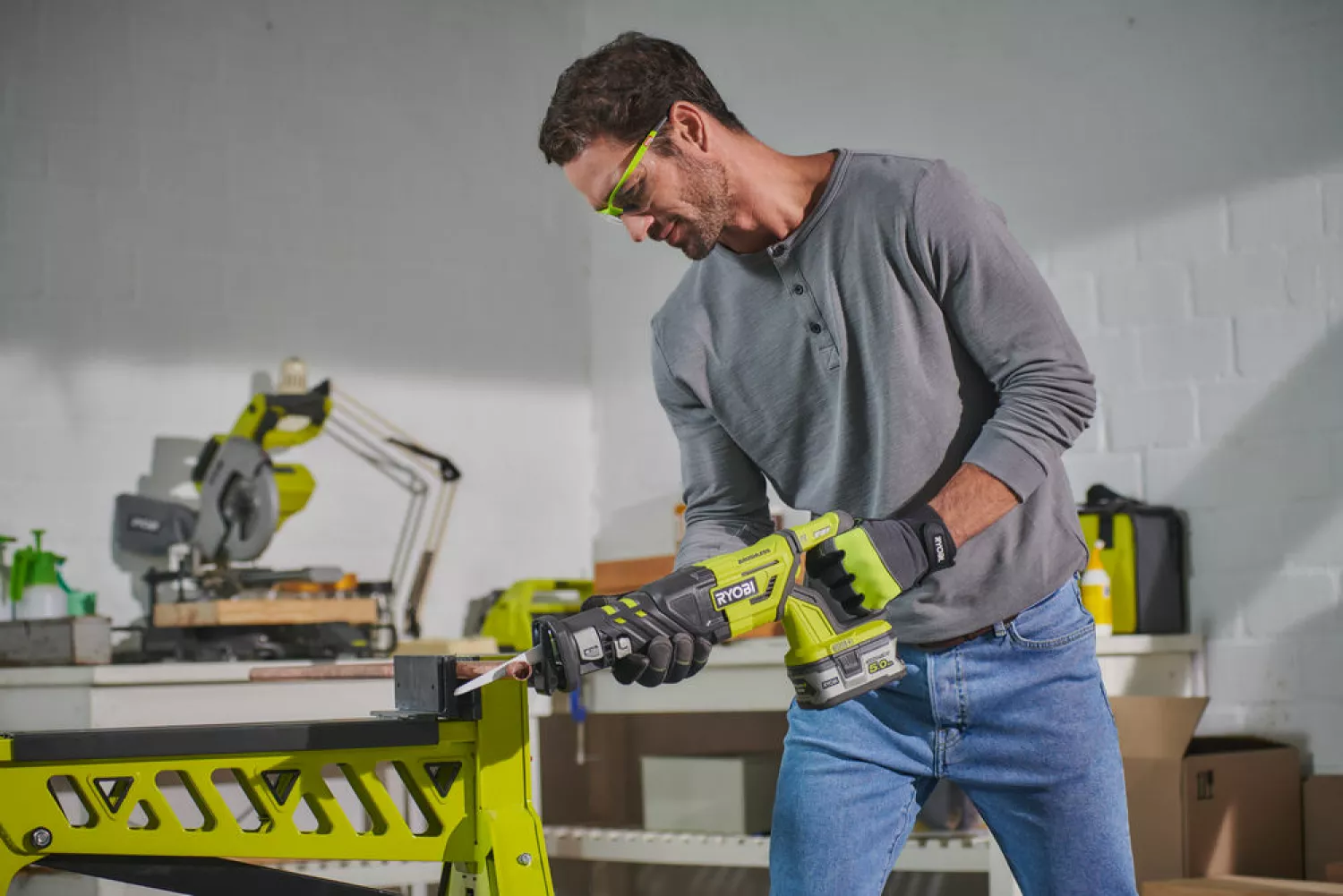 Ryobi R18RS7-0 18V Li-Ion accu reciprozaag body - snelwissel