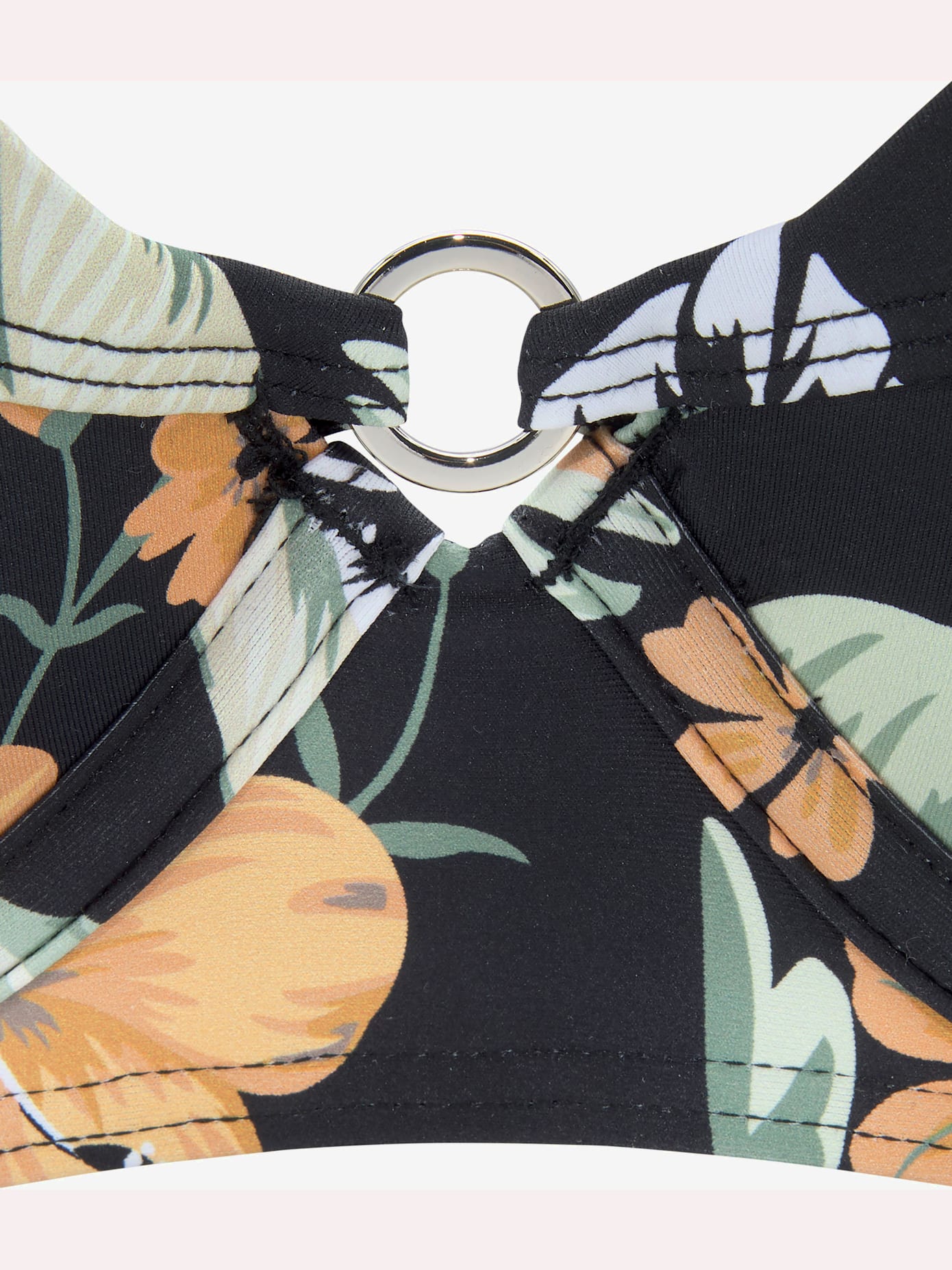 Haut de maillot de bain à armatures imprimé tropical tendance