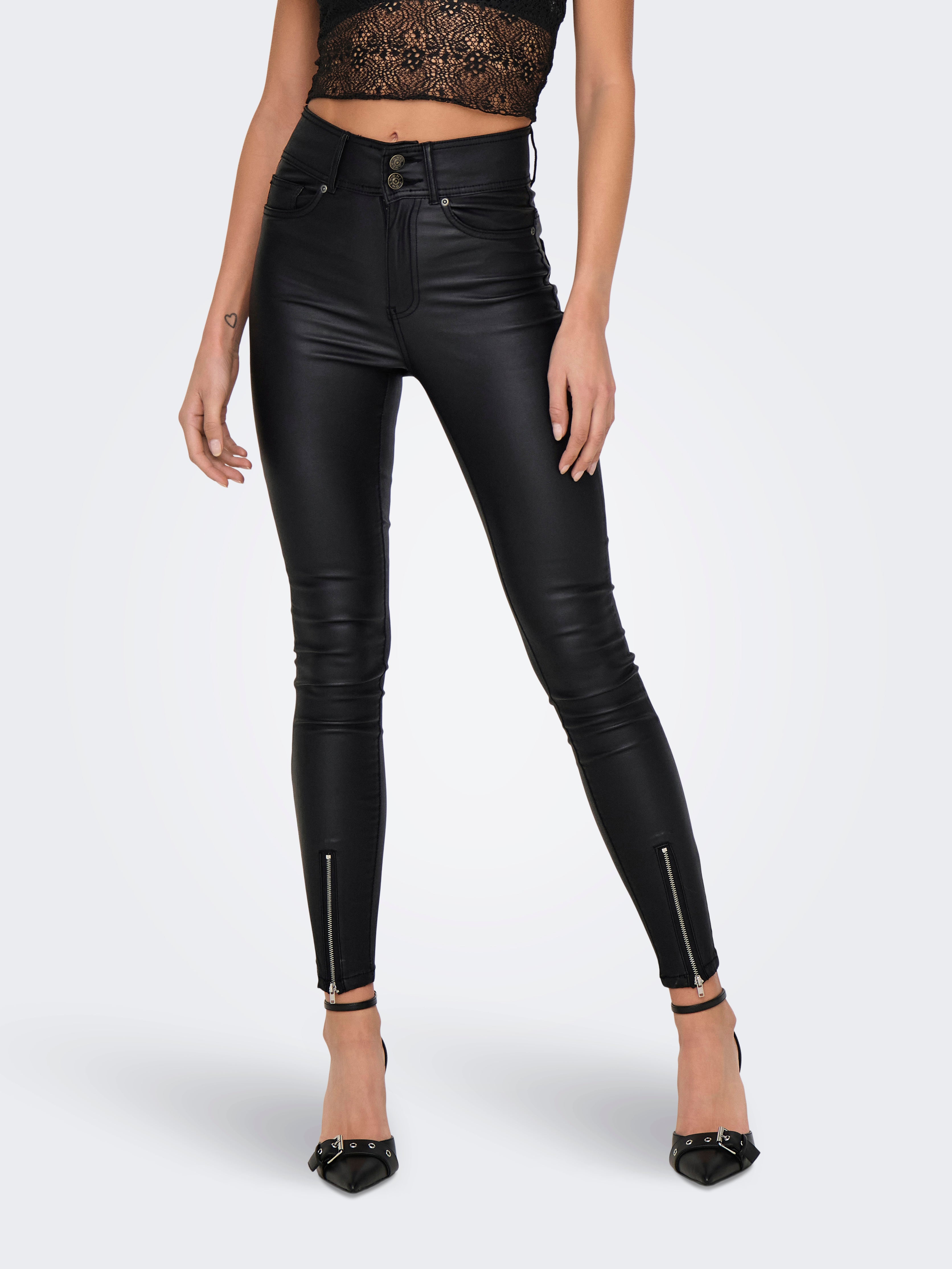 ONLPALMER-NYA Hohe Taille Skinny Fit Black