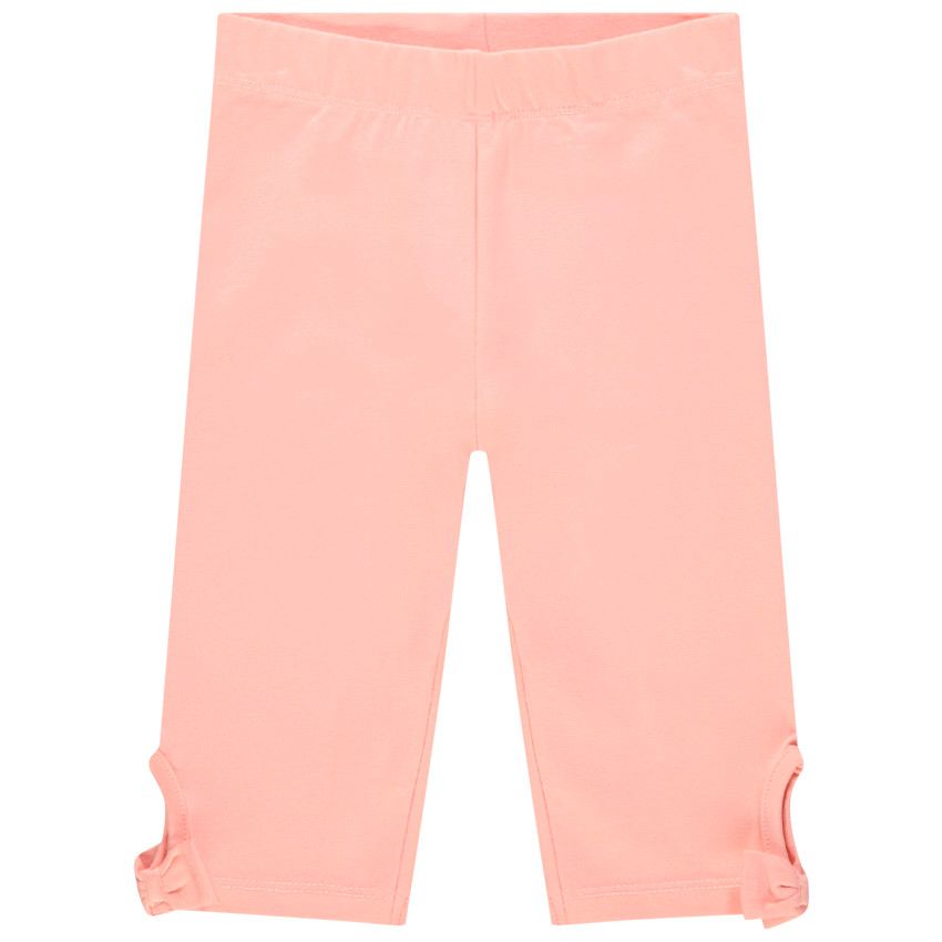 Corsaire en jersey rose à petits noeuds pour fille - Corail
