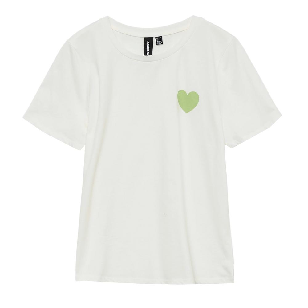 Vero Moda T-shirt Blanc/Vert Femme Vero Moda Julia