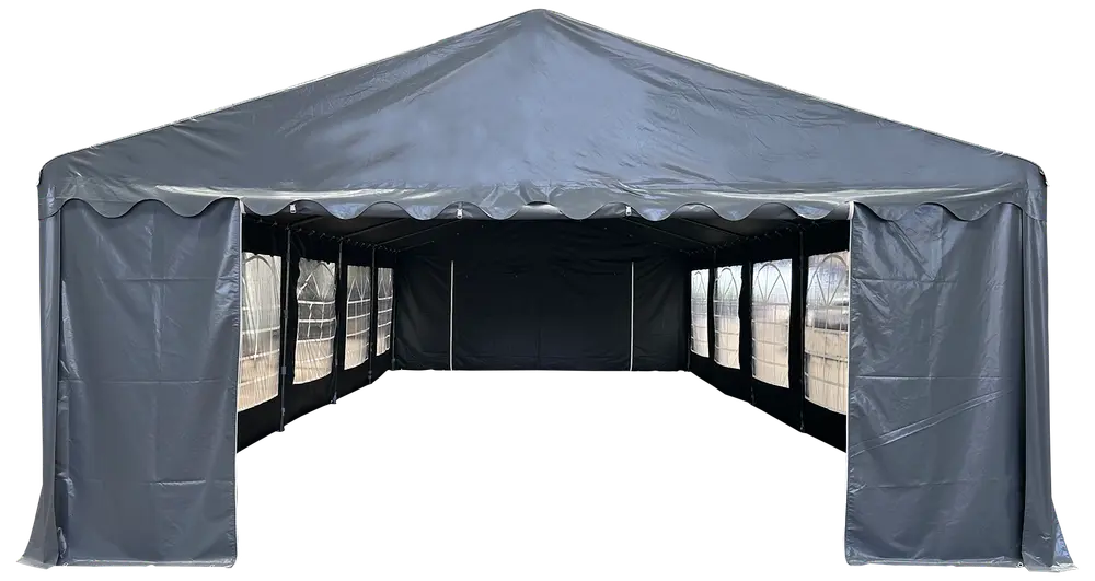 Partytelt PVC 5 x 10 m – grå