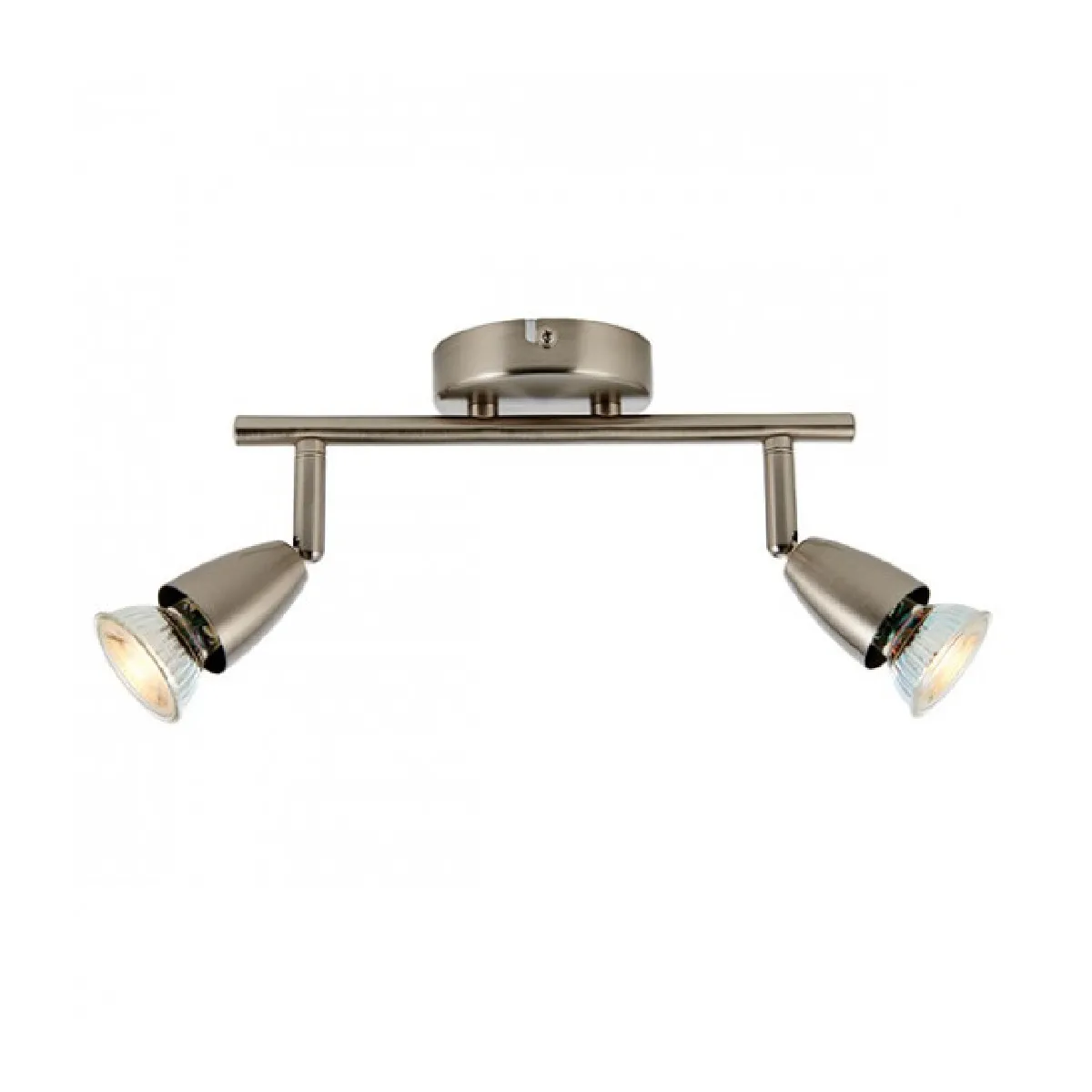 Endon Spot 2 ampoules - Acier, Nickel satiné
