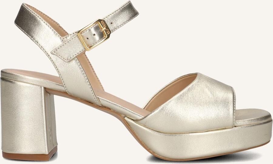 UNISA Sandalen met Hak Dames Ney Maat: 40 Materiaal: Leer Kleur: Goud