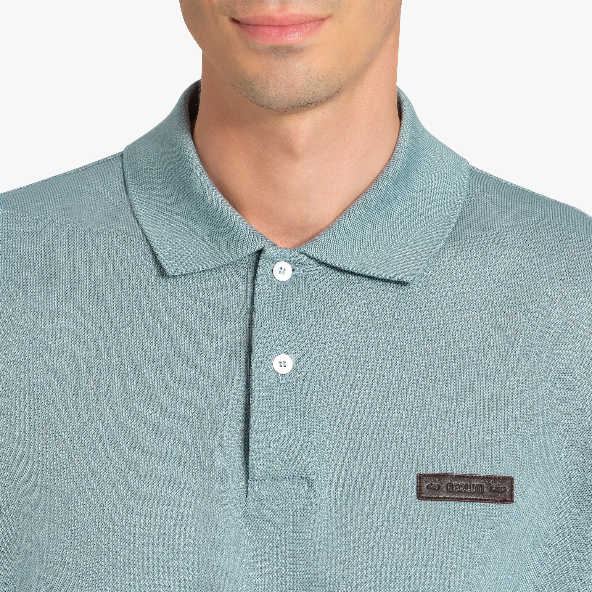 Polo Avec Étiquette En Cuir