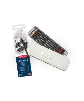 Derwent Graphic Pencil Tin Set Of 6